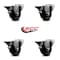 Service Caster 3'' Phenolic Wheel Swivel Bolt Hole Caster Set with Posi Lock Brakes, 4PK SCC-BH20S314-PHS-PLB-4 - alternate 5
